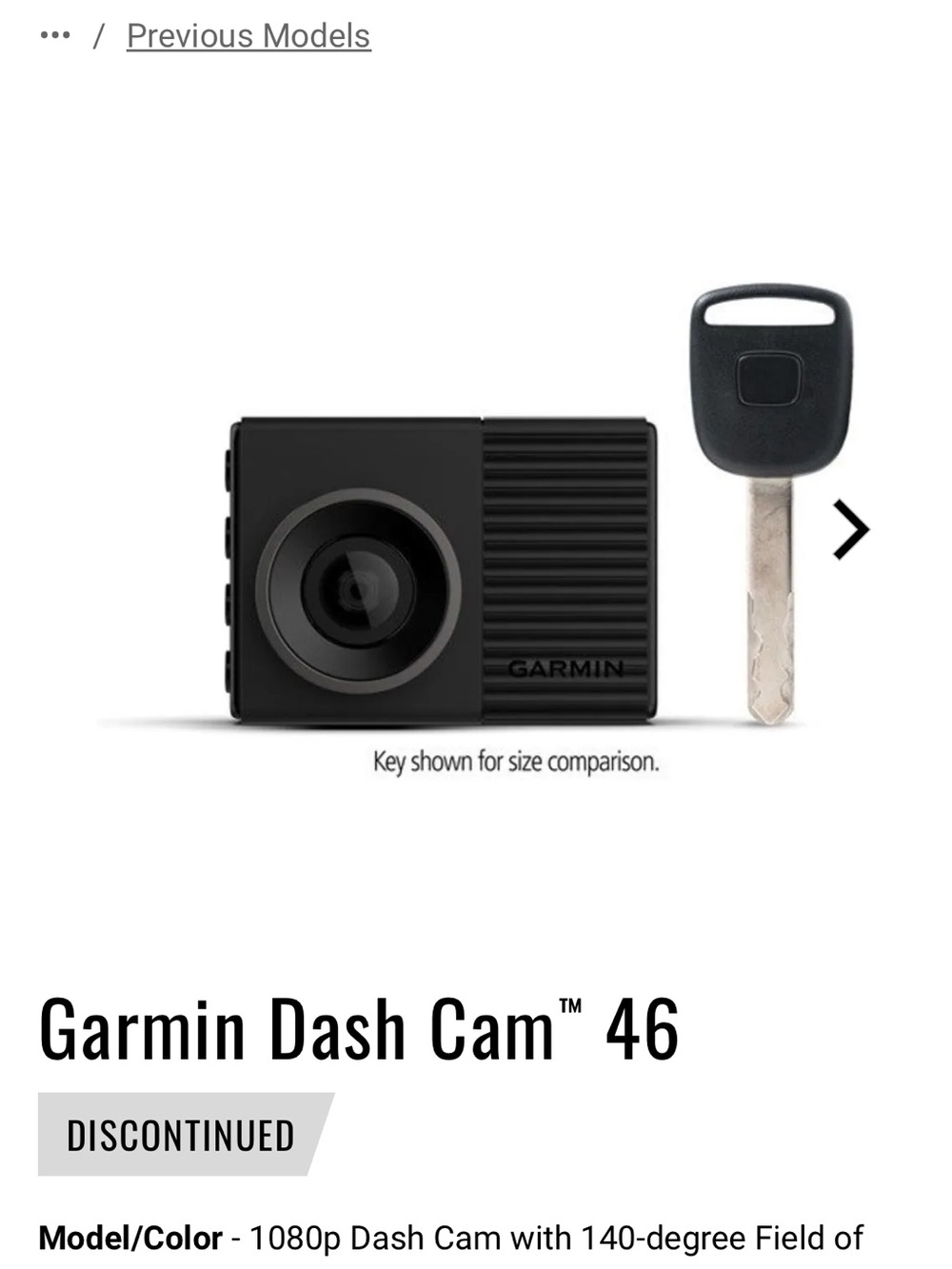 garmin Dash Cam 46 — Black